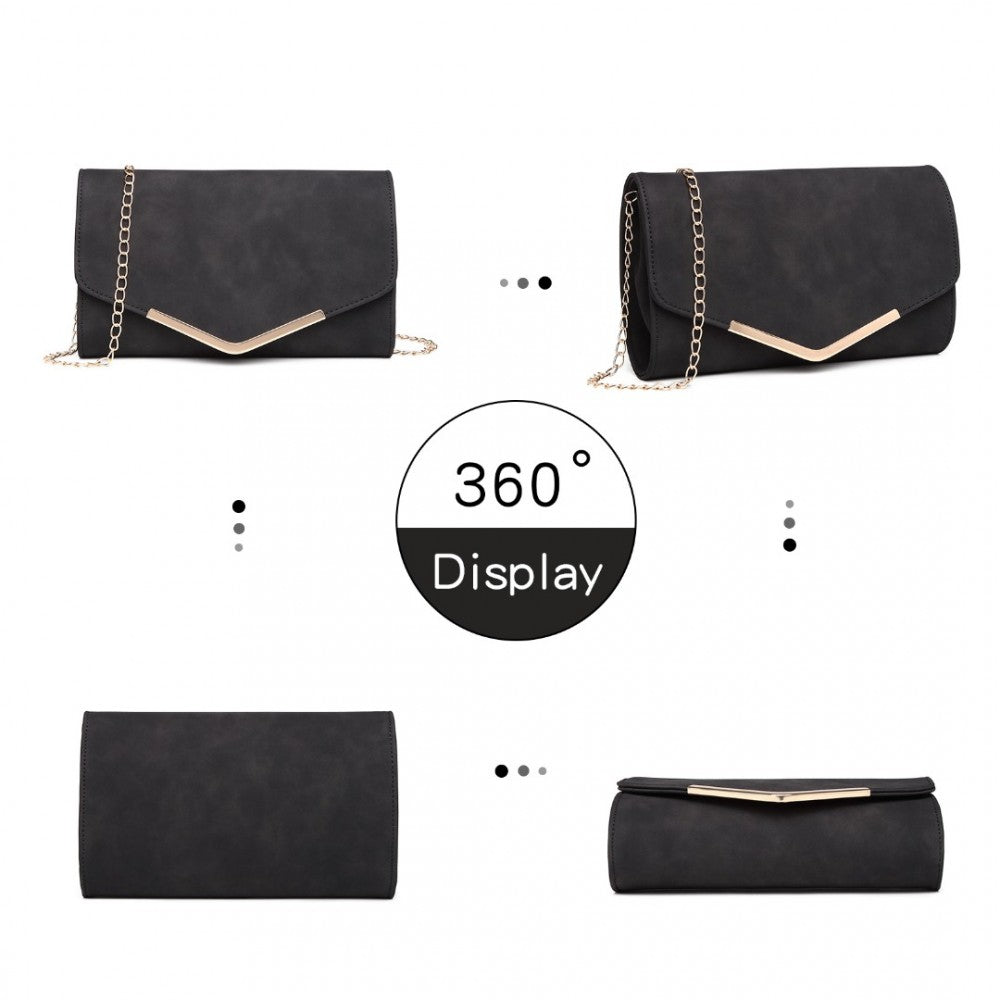 LEATHER ENVELOPE CLUTCH
