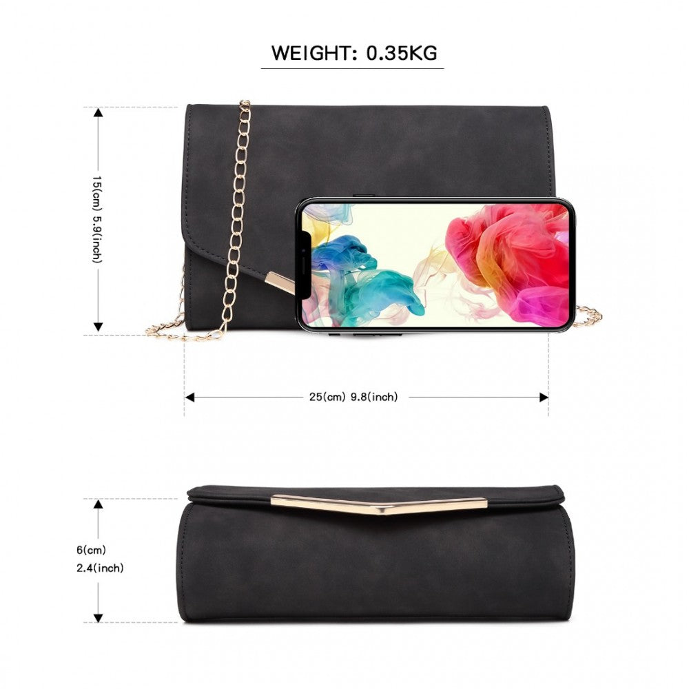 LEATHER ENVELOPE CLUTCH
