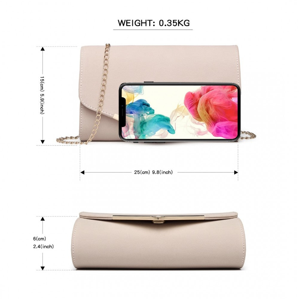 LEATHER ENVELOPE CLUTCH