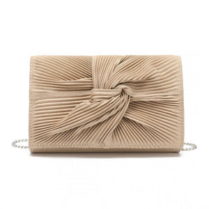 PLEATED BOW EVENING CLUTCH