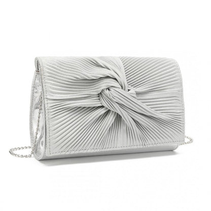 PLEATED BOW EVENING CLUTCH