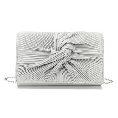 PLEATED BOW EVENING CLUTCH