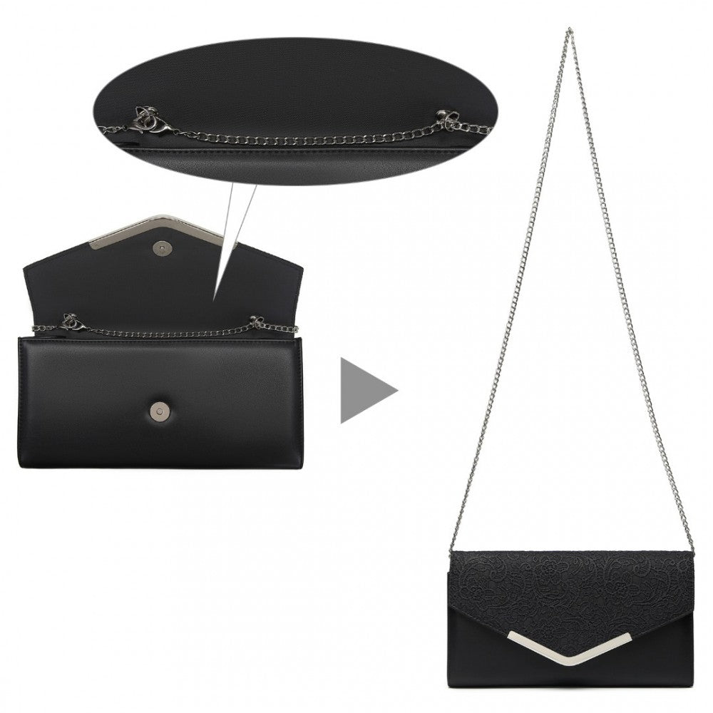 ENVELOPE FLAP CLUTCH EVENING BAG