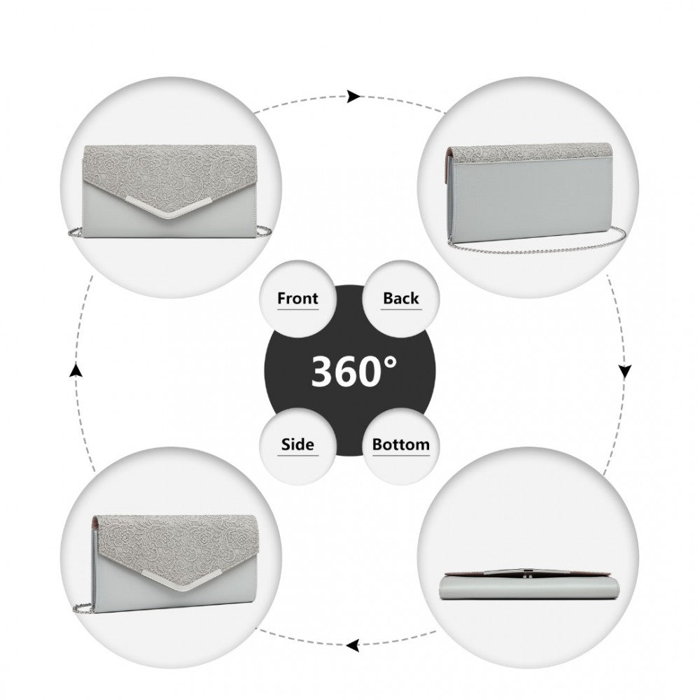 ENVELOPE FLAP CLUTCH EVENING BAG