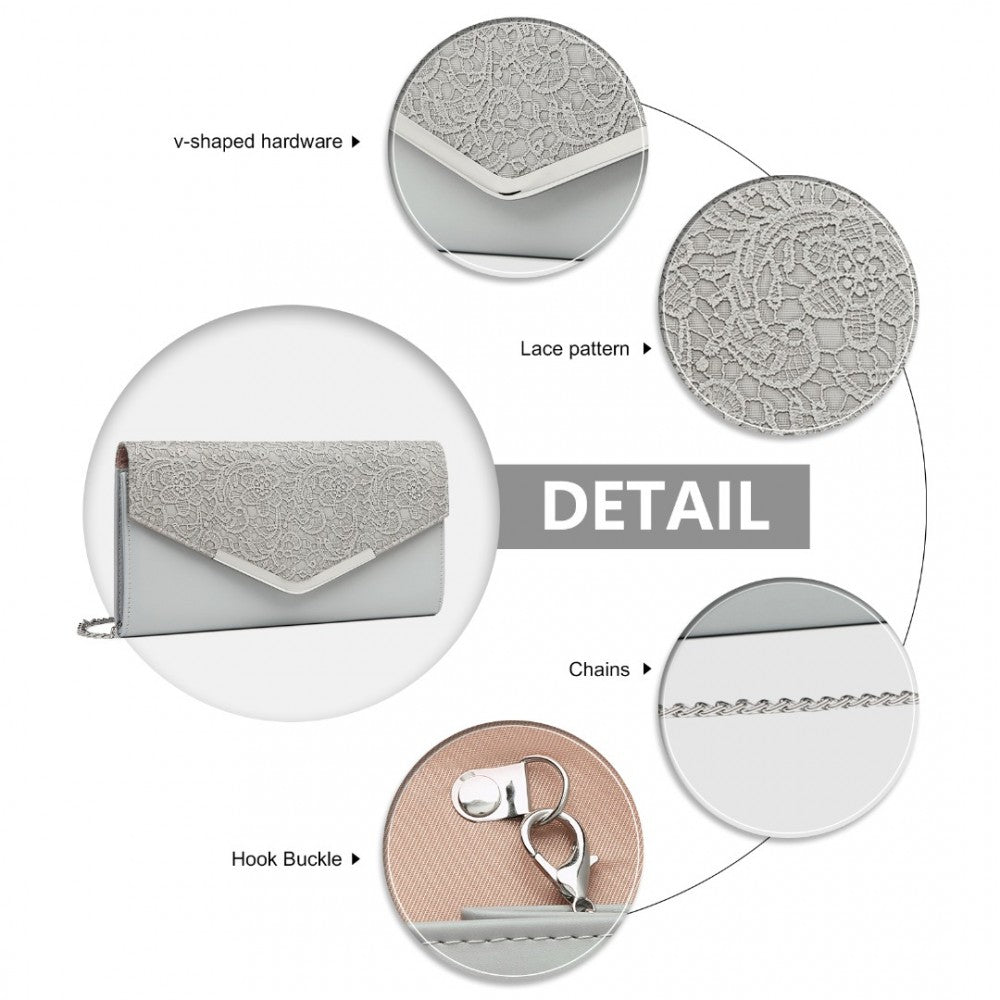 ENVELOPE FLAP CLUTCH EVENING BAG