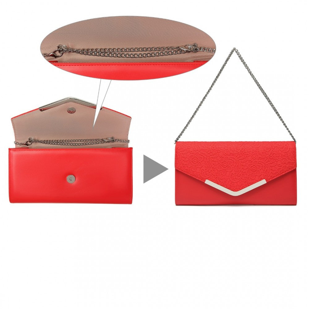 ENVELOPE FLAP CLUTCH EVENING BAG