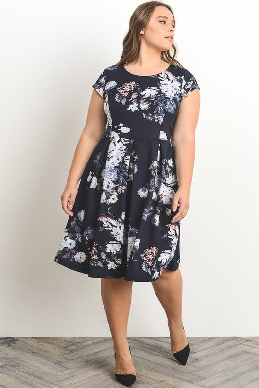 Kyla A-Line Floral Dress-Clearance-Daring Diva Australia-Daring Diva Australia