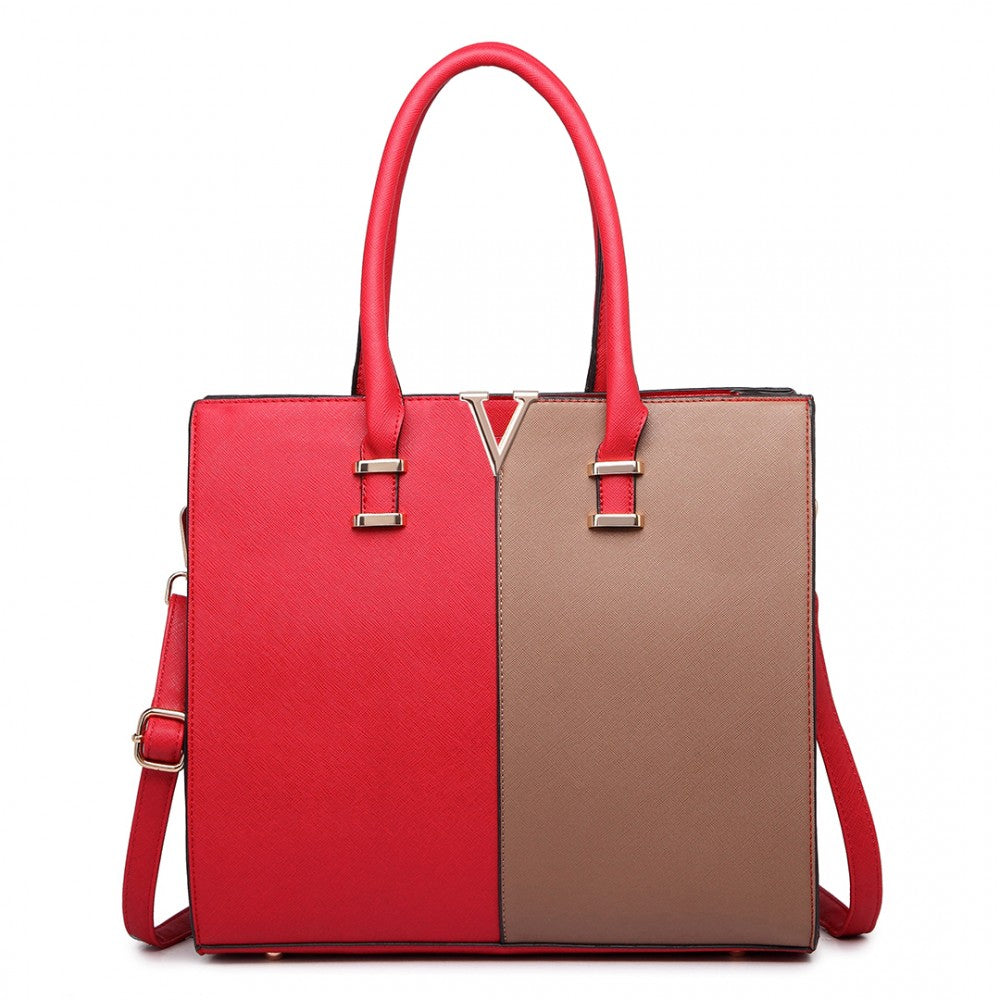 Split Front Tote Handbag-Handbags-ML-Daring Diva Australia, plus size fashion, plus size clothing, plus size clothing online, plus size womens clothing, womens clothing online, womens fashion, women's bag, bags for women, womens handbag, handbags for women, leather bag, handbags, chain bag, shoulder bag, tote bags, clutches, pouches, backpacks, beach bags, bags, accessories, purses for women, ladies handbags, crossbody bags for women, womens work bag, fashion, red tote bag, brown tote bag