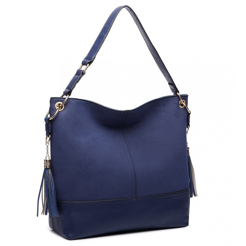 Leather Tassel Hobo Bag-Handbags-ML-Daring Diva Australia, plus size fashion, plus size clothing, plus size clothing online, plus size womens clothing, womens clothing online, womens fashion, women's bag, bags for women, womens handbag, handbags for women, leather bag, handbags, chain bag, shoulder bag, tote bags, clutches, pouches, backpacks, beach bags, bags, accessories, purses for women, ladies handbags, crossbody bags for women, womens work bag, fashion, nayy leather hobo bag