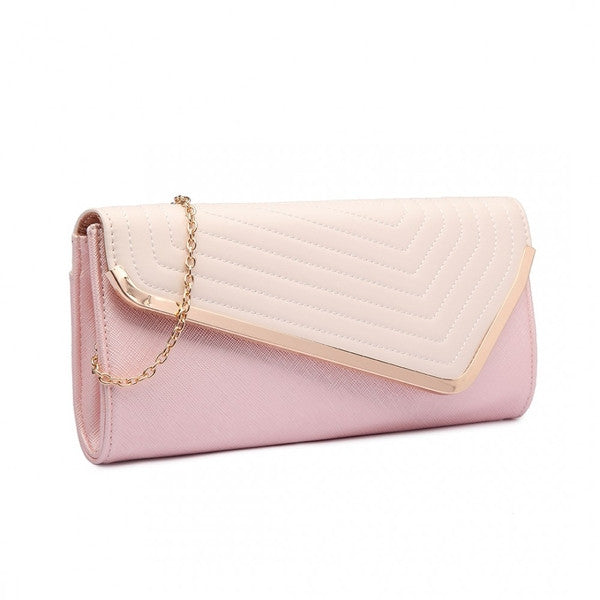Quilted Envelope Clutch-Handbags-ML-Daring Diva Australia, plus size fashion, plus size clothing, plus size clothing online, plus size womens clothing, womens clothing online, womens fashion, women's bag, bags for women, womens handbag, handbags for women, leather bag, handbags, chain bag, shoulder bag, tote bags, clutches, pouches, backpacks, beach bags, bags, accessories, purses for women, ladies handbags, crossbody bags for women, womens work bag, fashion, pink clutch bag, pink clutch