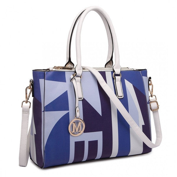 DIGITAL PRINT HANDBAG NAVY-SOLD-SOLD-Daring Diva Australia