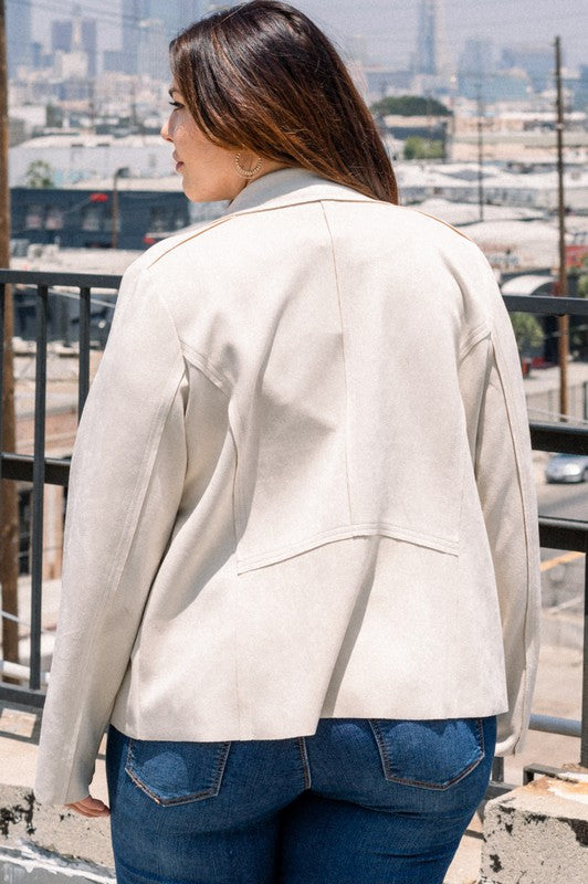 Solid Suede Rider Jacket