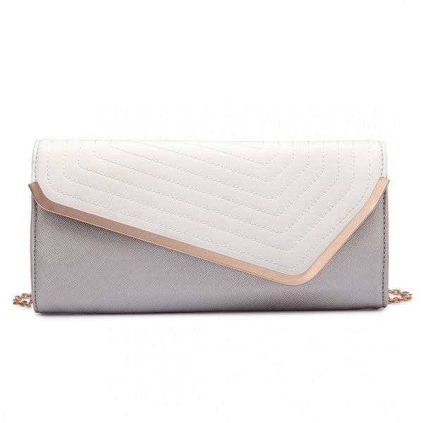 Quilted Envelope Clutch-Handbags-ML-Daring Diva Australia, plus size fashion, plus size clothing, plus size clothing online, plus size womens clothing, womens clothing online, womens fashion, women's bag, bags for women, womens handbag, handbags for women, leather bag, handbags, chain bag, shoulder bag, tote bags, clutches, pouches, backpacks, beach bags, bags, accessories, purses for women, ladies handbags, crossbody bags for women, womens work bag, fashion, silver clutch bag, white clutch bag