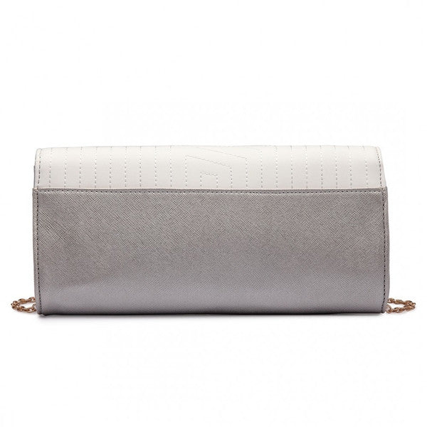 Quilted Envelope Clutch-Handbags-ML-Daring Diva Australia, plus size fashion, plus size clothing, plus size clothing online, plus size womens clothing, womens clothing online, womens fashion, women's bag, bags for women, womens handbag, handbags for women, leather bag, handbags, chain bag, shoulder bag, tote bags, clutches, pouches, backpacks, beach bags, bags, accessories, purses for women, ladies handbags, crossbody bags for women, womens work bag, fashion, silver clutch bag, white clutch bag