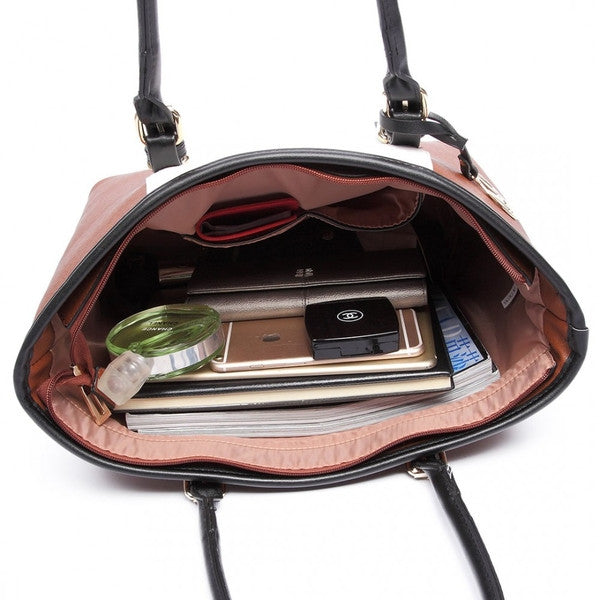 SPLICING TOTE BAG GREY-SOLD-SOLD-Daring Diva Australia