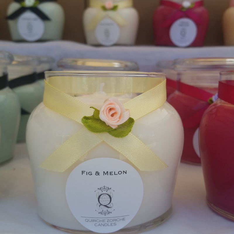 Fig & Melon scented soy candle
