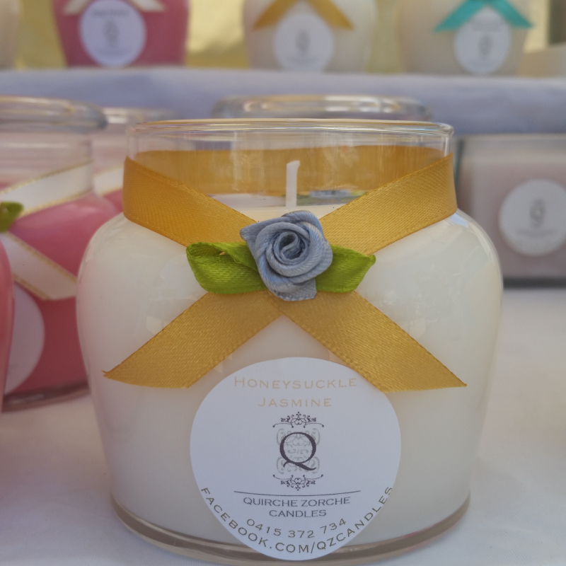 Honeysuckle Jasmine scented soy candle