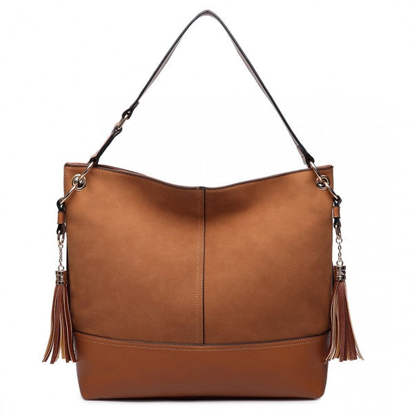 Leather Tassel Hobo Bag-SOLD-SOLD-Daring Diva Australia