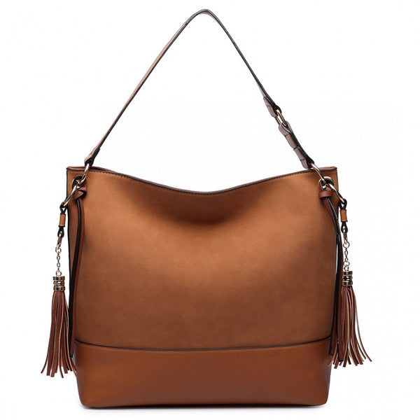 Leather Tassel Hobo Bag-SOLD-SOLD-Daring Diva Australia