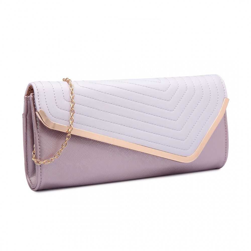 Quilted Envelope Clutch-Handbags-ML-Daring Diva Australia, plus size fashion, plus size clothing, plus size clothing online, plus size womens clothing, womens clothing online, womens fashion, women's bag, bags for women, womens handbag, handbags for women, leather bag, handbags, chain bag, shoulder bag, tote bags, clutches, pouches, backpacks, beach bags, bags, accessories, purses for women, ladies handbags, crossbody bags for women, womens work bag, fashion, lilac clutch bag, purple clutch