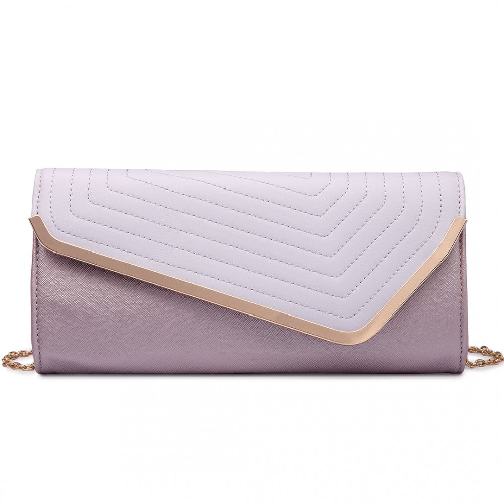 Quilted Envelope Clutch-Handbags-ML-Daring Diva Australia, plus size fashion, plus size clothing, plus size clothing online, plus size womens clothing, womens clothing online, womens fashion, women's bag, bags for women, womens handbag, handbags for women, leather bag, handbags, chain bag, shoulder bag, tote bags, clutches, pouches, backpacks, beach bags, bags, accessories, purses for women, ladies handbags, crossbody bags for women, womens work bag, fashion, lilac clutch bag, purple clutch