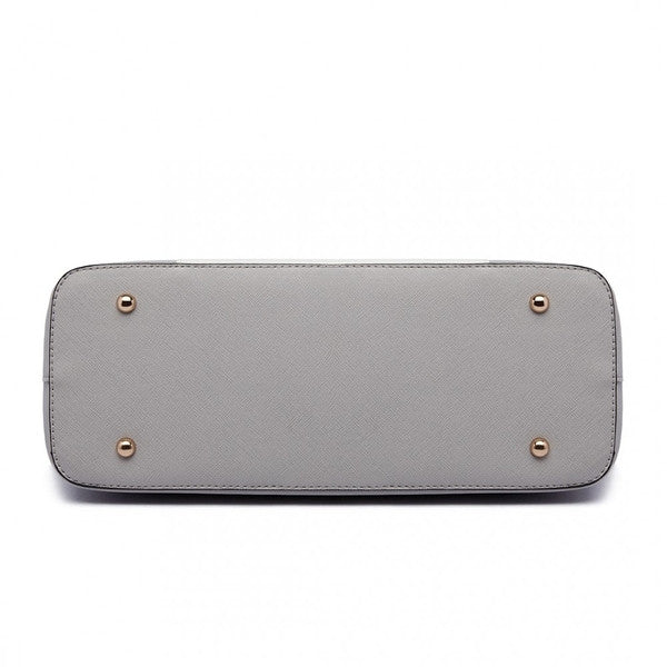 Z-CENTER STRIPE TOTE BAG GREY-SOLD-SOLD-Daring Diva Australia