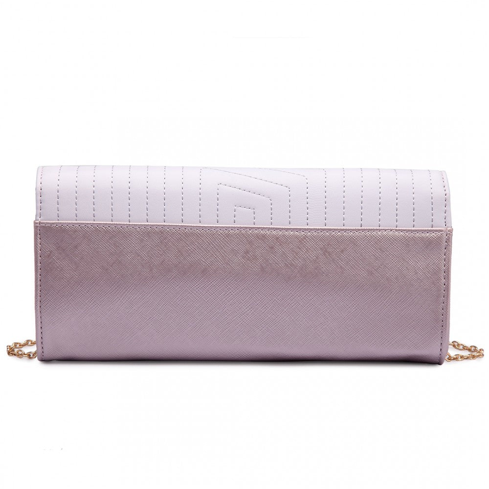 Quilted Envelope Clutch-Handbags-ML-Daring Diva Australia, plus size fashion, plus size clothing, plus size clothing online, plus size womens clothing, womens clothing online, womens fashion, women's bag, bags for women, womens handbag, handbags for women, leather bag, handbags, chain bag, shoulder bag, tote bags, clutches, pouches, backpacks, beach bags, bags, accessories, purses for women, ladies handbags, crossbody bags for women, womens work bag, fashion, lilac clutch bag, purple clutch
