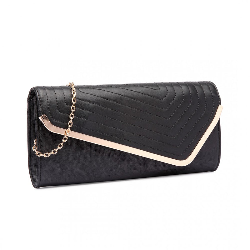 Quilted Envelope Clutch-Handbags-ML-Daring Diva Australia, plus size fashion, plus size clothing, plus size clothing online, plus size womens clothing, womens clothing online, womens fashion, women's bag, bags for women, womens handbag, handbags for women, leather bag, handbags, chain bag, shoulder bag, tote bags, clutches, pouches, backpacks, beach bags, bags, accessories, purses for women, ladies handbags, crossbody bags for women, womens work bag, fashion, black clutch bag