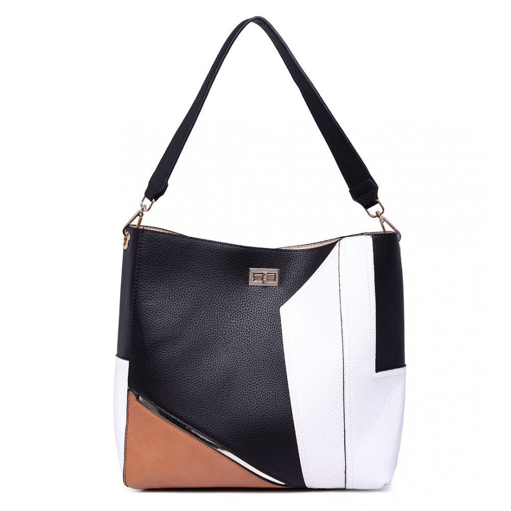 Slouchy Leather Shoulder Bag-Handbags-ML-Daring Diva Australia, plus size fashion, plus size clothing, plus size clothing online, plus size womens clothing, womens clothing online, womens fashion, women's bag, bags for women, womens handbag, handbags for women, leather bag, handbags, chain bag, shoulder bag, tote bags, clutches, pouches, backpacks, beach bags, bags, accessories, purses for women, ladies handbags, crossbody bags for women, womens work bag, fashion, black leather bag