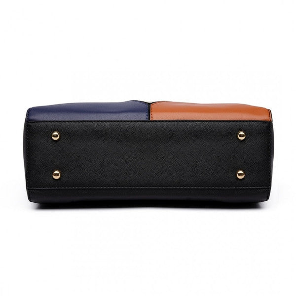 SPLICING TOTE BAG BROWN-SOLD-SOLD-Daring Diva Australia