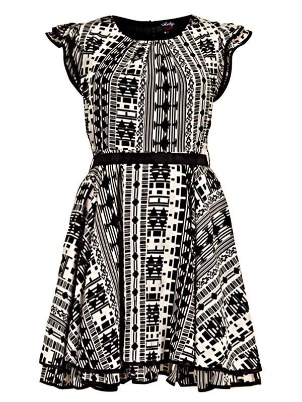 Z-Cap Sleeve Aztec Print Dress-SOLD-SOLD-Daring Diva Australia