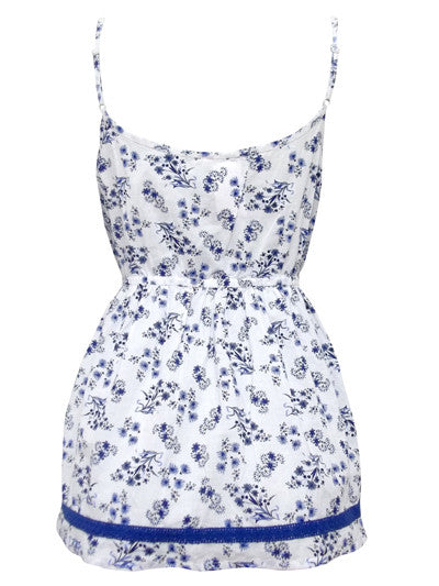 Z-Floral Print Crochet Neckline Top-SOLD-SOLD-Daring Diva Australia