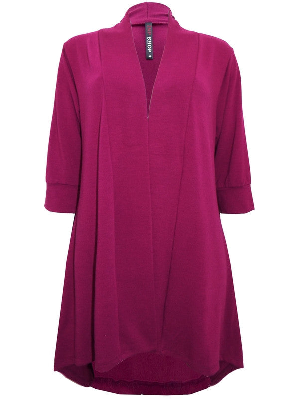 Z-Plum Open Front Longline Jersey Cardigan-SOLD-SOLD-Daring Diva Australia