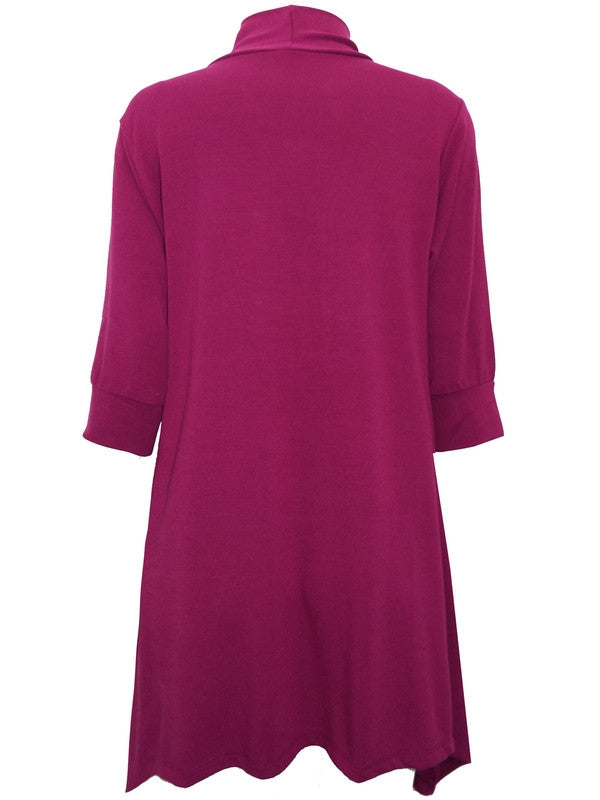 Z-Plum Open Front Longline Jersey Cardigan-SOLD-SOLD-Daring Diva Australia