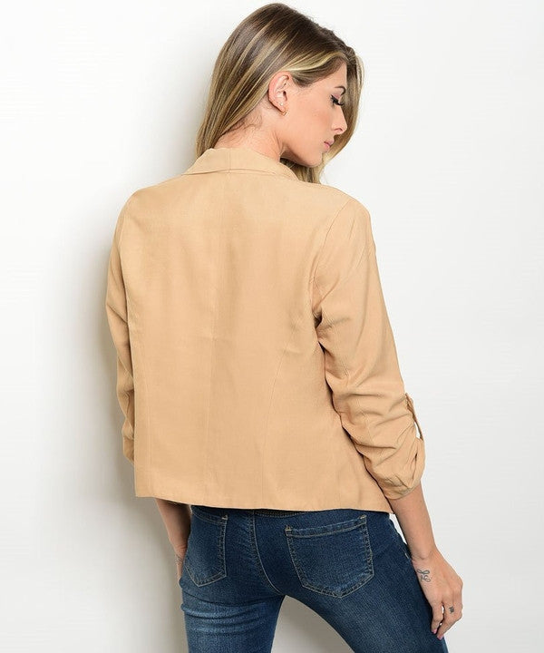 Z-TAUPE JACKET-SOLD-SOLD-Daring Diva Australia