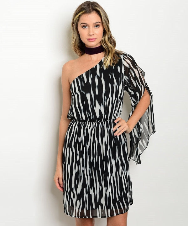 Z-THE ZEBRA DRESS - Faulty-SOLD-SOLD-Daring Diva Australia