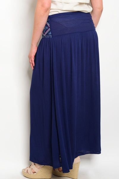 Z-Sabrina Embrodered Skirt Navy-SOLD-SOLD-Daring Diva Australia