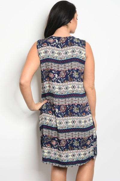 Z-Pamela Tribal Print Dress Wine-SOLD-SOLD-Daring Diva Australia