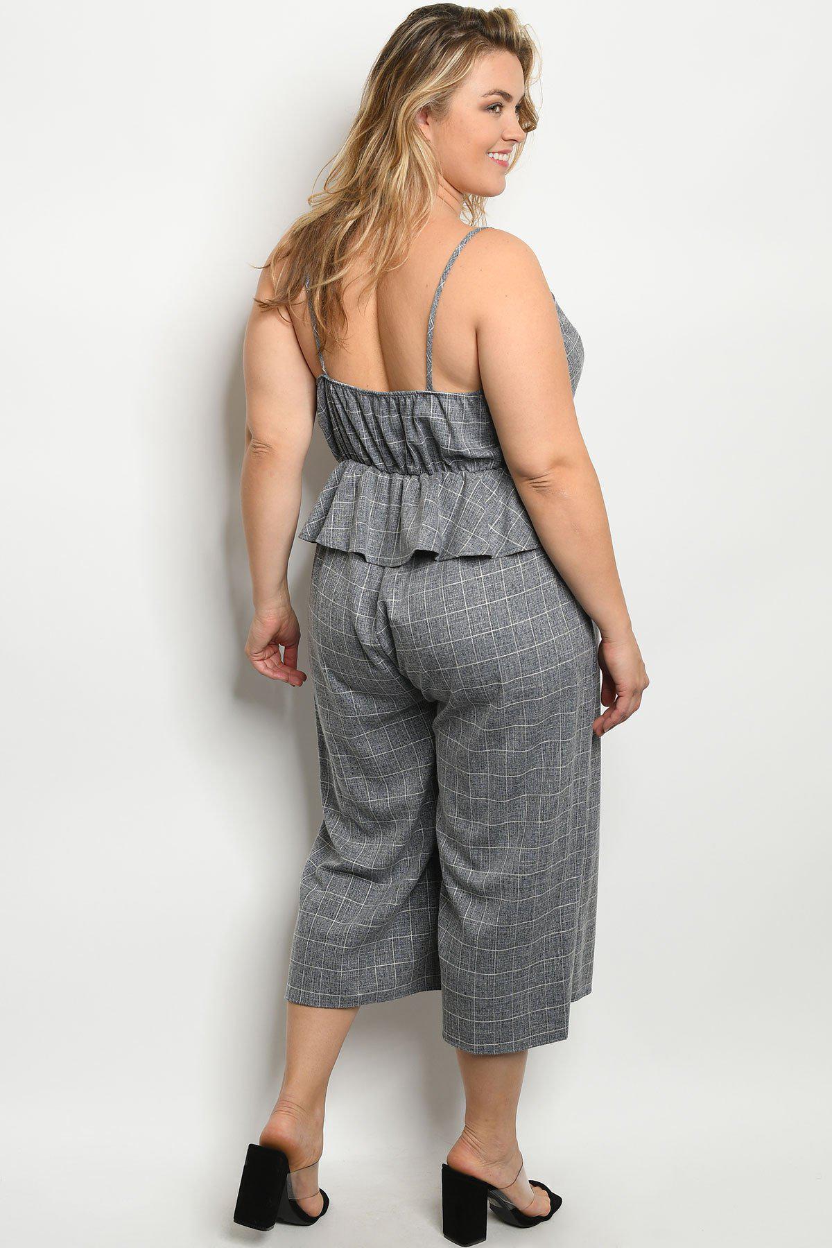 Grey culotte shops jumpsuit