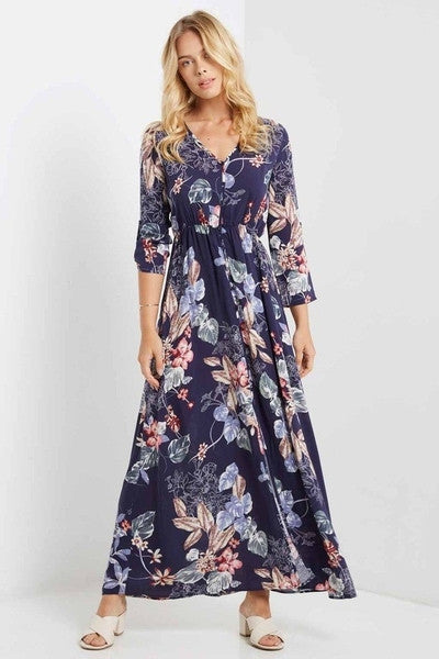 Seleena Button Down Maxi Dress-SOLD-SOLD-Daring Diva Australia