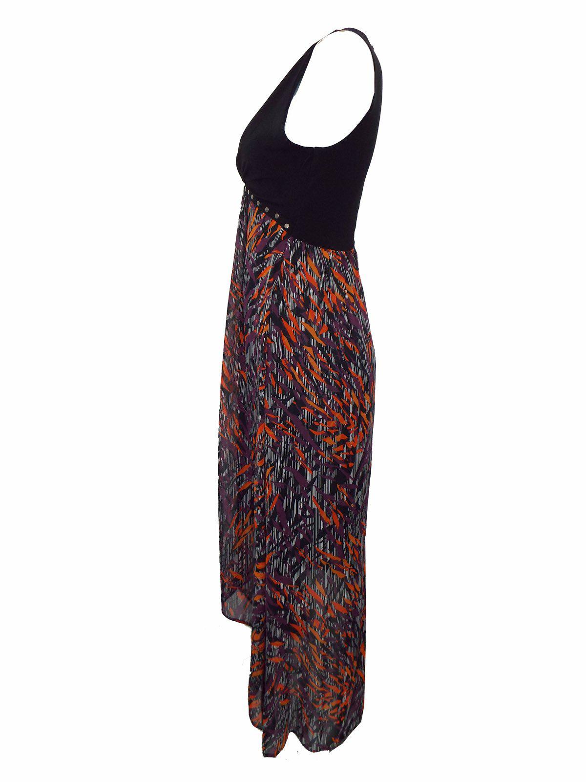 Julien Macdonald Fiery Print Chiffon Maxi Dress-SOLD-SOLD-Daring Diva Australia