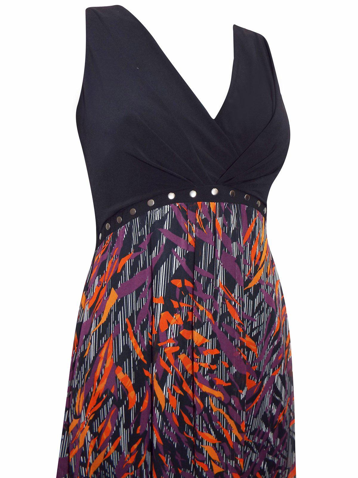 Julien Macdonald Fiery Print Chiffon Maxi Dress-SOLD-SOLD-Daring Diva Australia