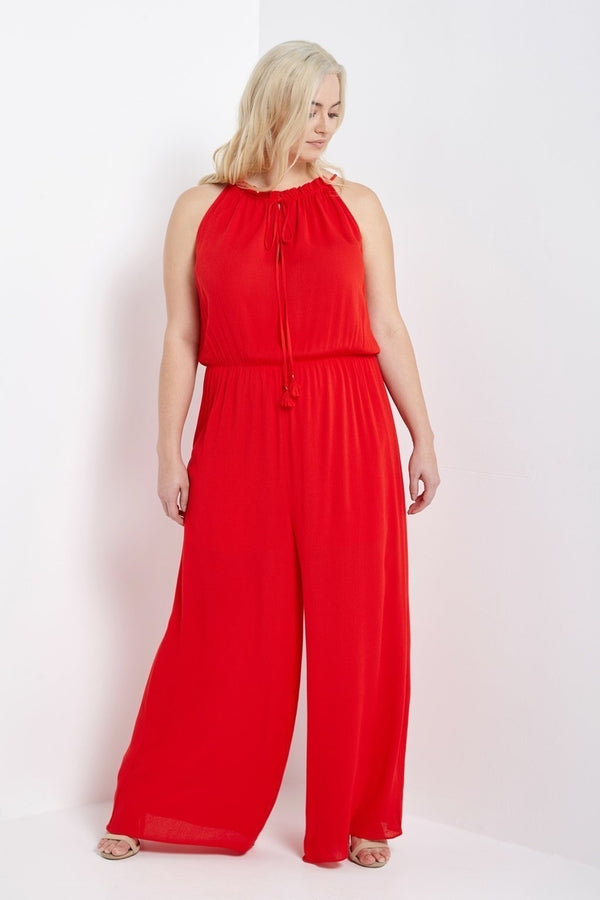 Andrea Tassel Tie Jumpsuit-Jumpsuits-Daring Diva Australia-Daring Diva Australia