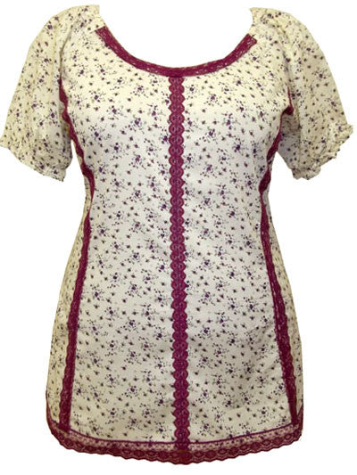 Lace Trim Broderie Blouse-SOLD-SOLD-Daring Diva Australia