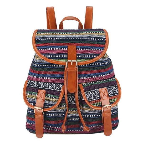 Z-Interweave Canvas Backpack-SOLD-SOLD-Daring Diva Australia