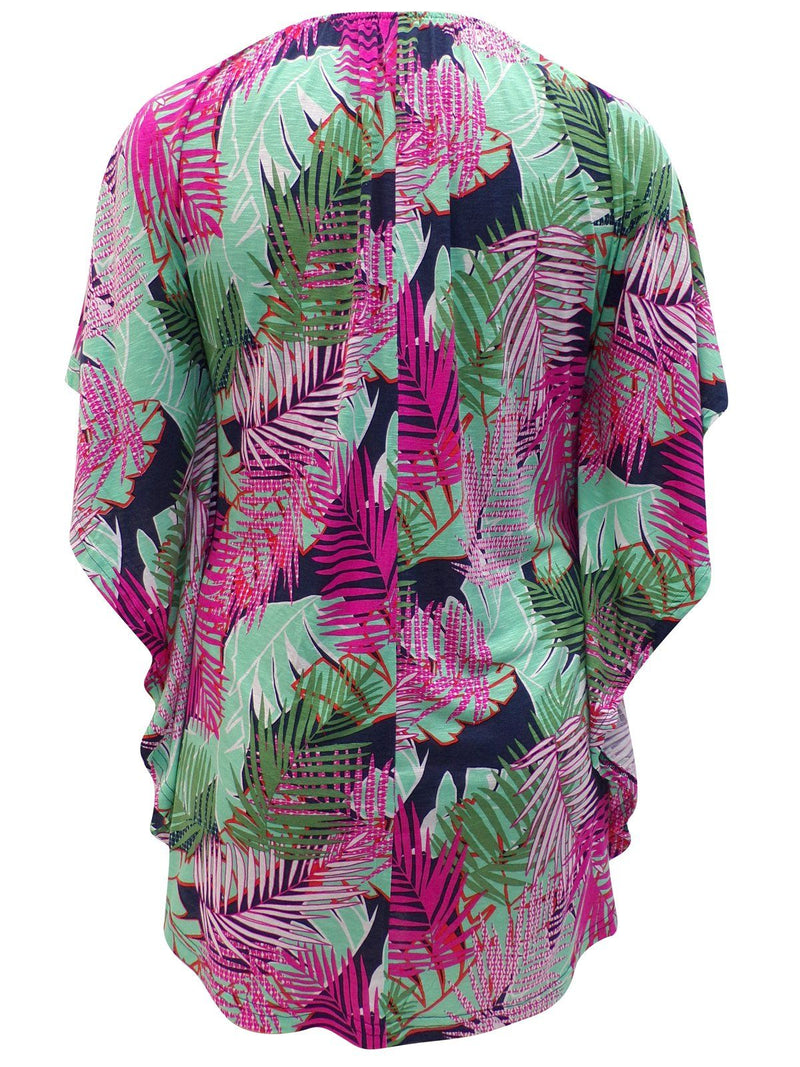 Janey Palm Print Tunic Top-SOLD-SOLD-Daring Diva Australia