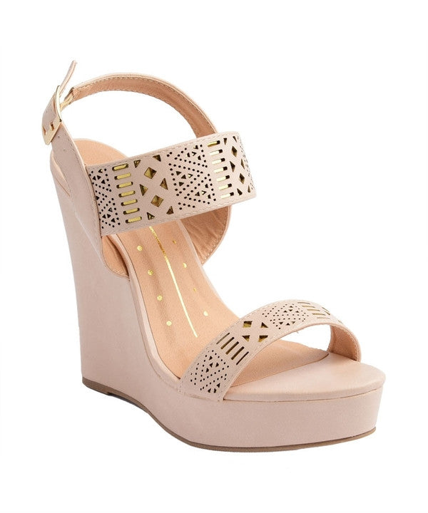 Z-IRIS NUDE WEDGE BOOTIES-SOLD-SOLD-Daring Diva Australia