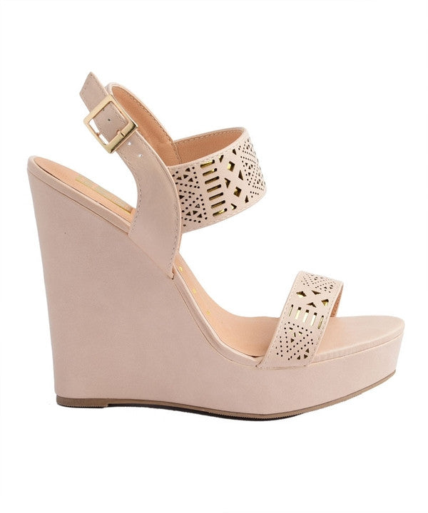 Z-IRIS NUDE WEDGE BOOTIES-SOLD-SOLD-Daring Diva Australia