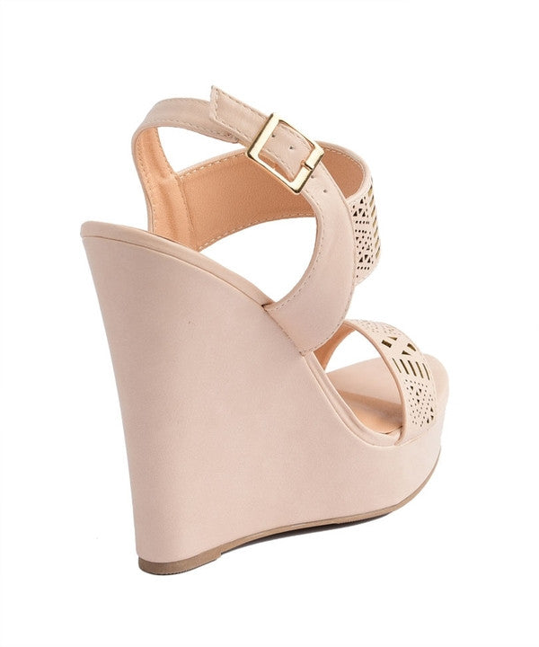 Z-IRIS NUDE WEDGE BOOTIES-SOLD-SOLD-Daring Diva Australia
