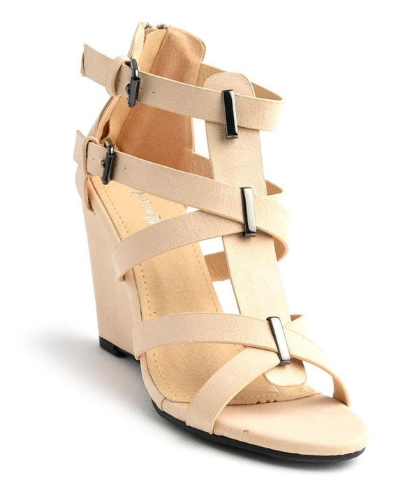 Prevail Beige Wedges-Shoes-WFS Shoes-Daring Diva Australia, plus size clothing, plus size fashion, plus size shoes, shoes, plus size work shoe, work shoes, plus size slide, slide shoes, wide fit slide, wide fit sandal, plus size heels, heels, high heels, heels for woman, stilettos, womens shoes, womans sandals, plus size flats, womans flats, dress shoes, womans formal shoes, beige wedges, beige shoes, wedge shoes, beige wedge shoes